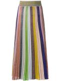 pleated midi skirt