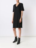 flared effect v-neck dress