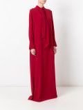 pussy bow maxi dress