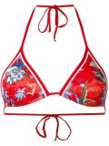 palm tree print bikini top
