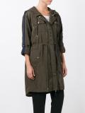 drawstring waist parka 