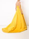 strapless flared gown