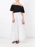 pleated maxi skirt