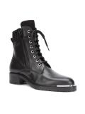lateral zip lace-up boots