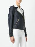 zipped pocket biker jacket