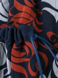 calligraphy print drawstring skirt