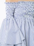 ruffled striped off-shoulders dress