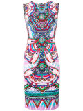geometric print bodycon shift dress