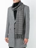 plaid fringed scarf
