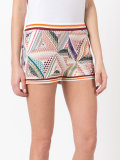 knitted patchwork shorts 