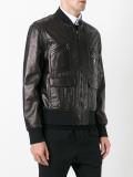 pins leather bomber jacket