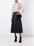 zipped A-line skirt