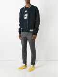 striped detail bomber jacket