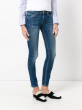 lightly distressed skinny jeans
