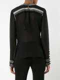 metallic trim blouse 