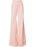 striped wide-leg pants
