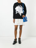fringed asymmetric skirt