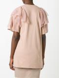 ruffle trim long T-shirt