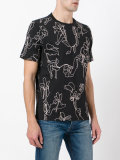 embroidered trim T-shirt 