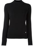 ribbed mock neck jumper