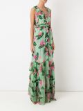 long floral print evening dress