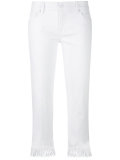 fringed trim skinny jeans 