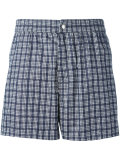 checked swimming shorts