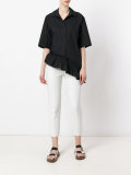 ruffle hem polo shirt