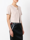 one button cropped jacket 