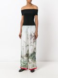 landscape print palazzo trousers