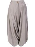 cropped draped trousers
