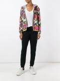 floral print hooded jacket