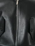 cropped leather jacket