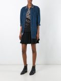 contrasting collar denim shirt