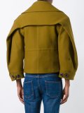 draped layer pocket coat