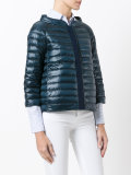 collarless down jacket