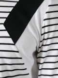 geometric insert striped top