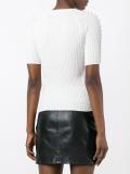 piercing detail knit top