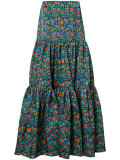 floral print maxi skirt