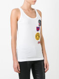 patch embroidered tank top