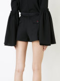 front pleat shorts