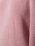 open-shoulder distressed hem hoodie
