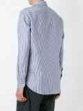 pinstriped button down shirt