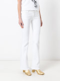 distressed hem jeans