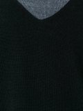 contrast neck overlay jumper