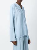 'Henley'喇叭袖罩衫