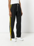logo panel wide leg trousers 