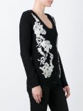 rose embroidered cardigan