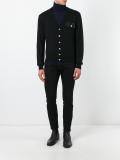 chest pocket V-neck cardigan