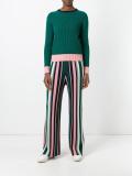 ribbed intarsia trousers
